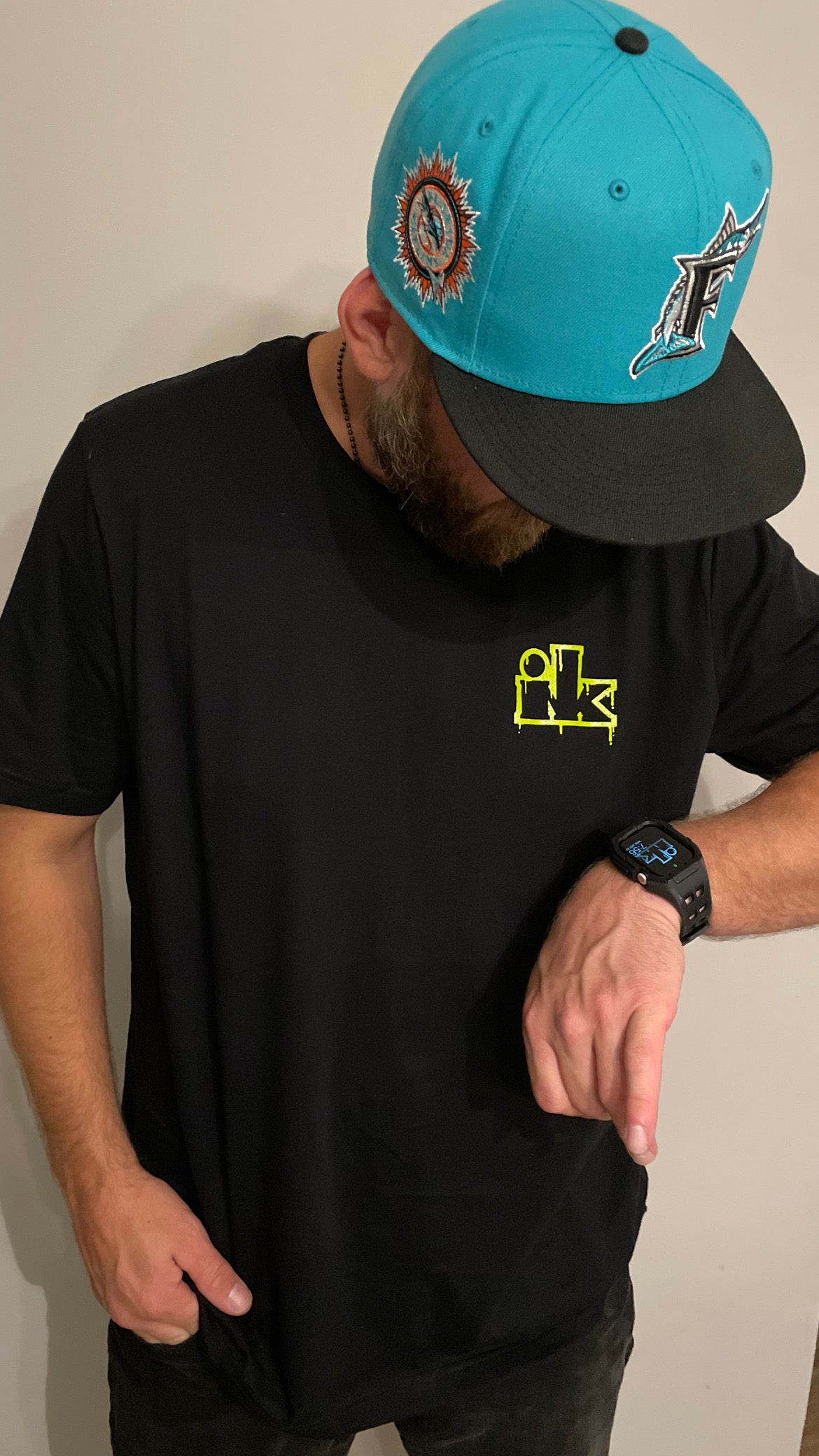 Ink Unisex Blank and Neon Green T-shirt