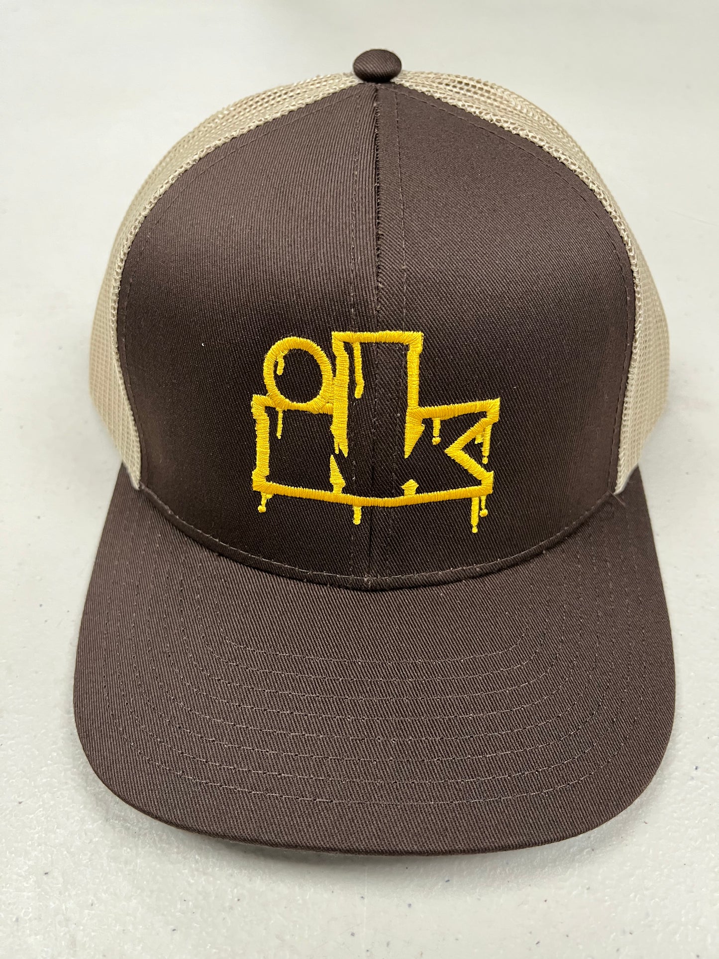 Brown and Khaki Ink Hat