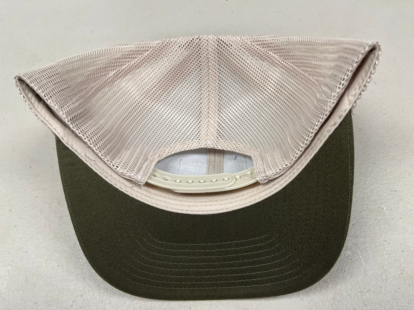 Grey and Loden Leather Patch Hat